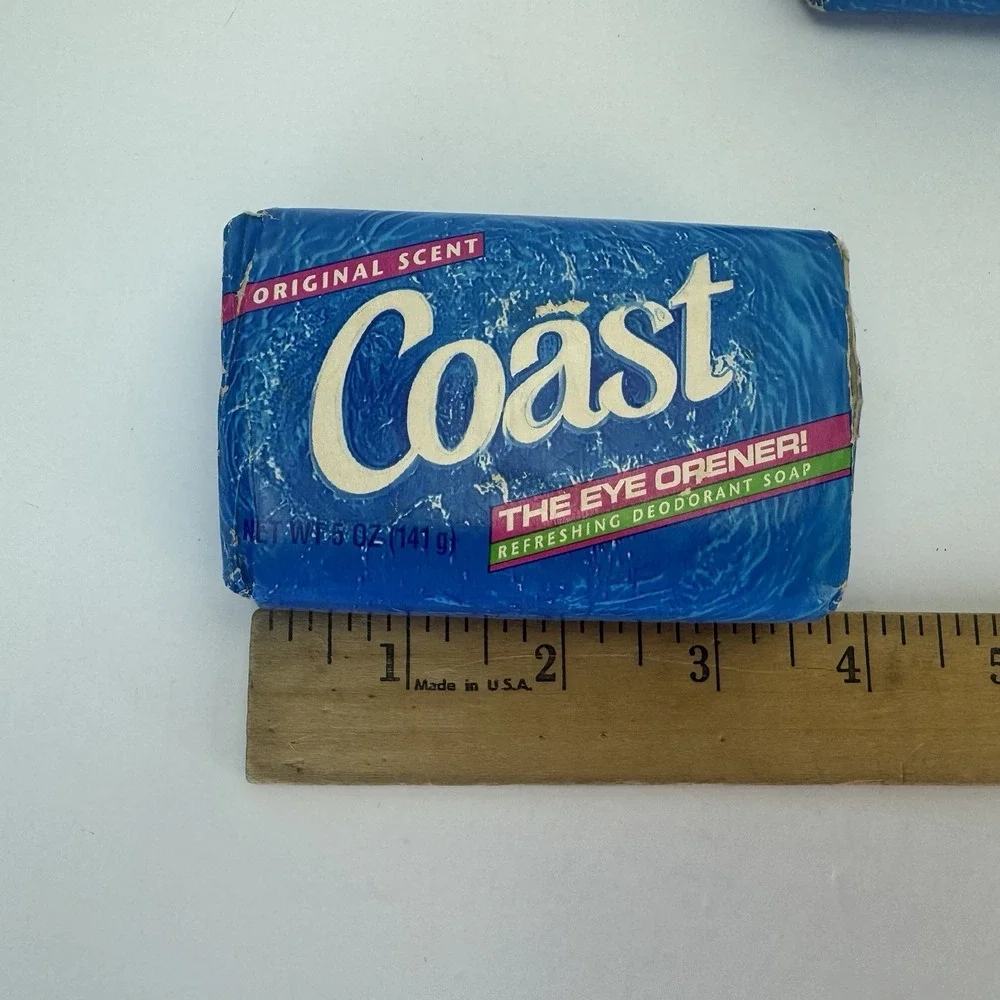 Vintage 90's Coast Bar Soap Original Scent Size 5oz Each - Set Of 4 Movie Prop